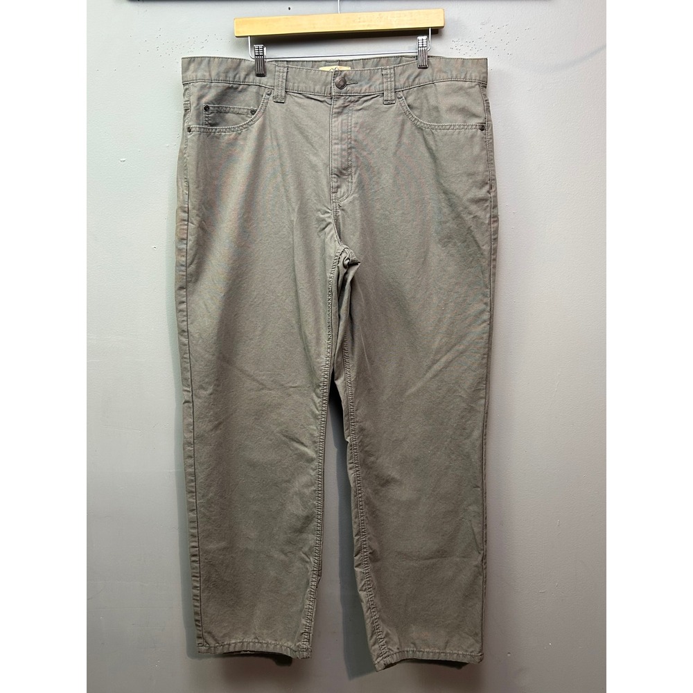 Blue Mountain Pants Mens 40x32 Gray Cotton Canvas‎ Straight Leg Workwear Utility